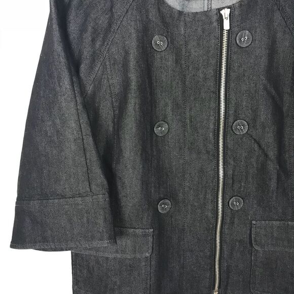Kenneth Cole Reaction Soft Denim 3/4 Sleeve Jacket - Picture 3 of 7